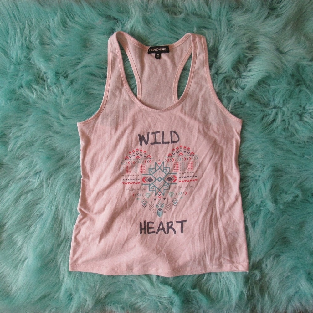 Inspired Hearts White Tank Top